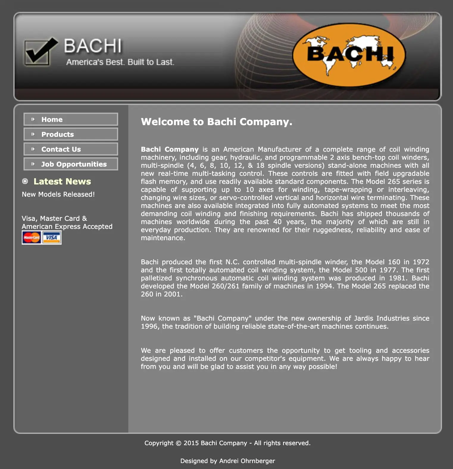 Сайт намоточного станка для двигателя Bachi Winder