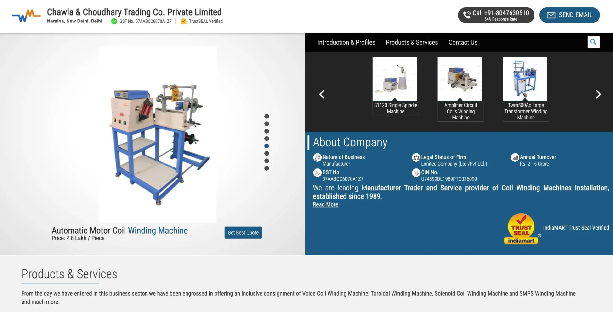 Chawla Choudhary Trading website