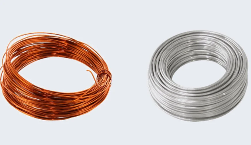 Медные и алюминиевые обмоточные провода рядом