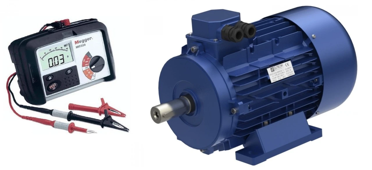 Multimeterprüfung an einem Dreiphasenmotor zur Diagnose