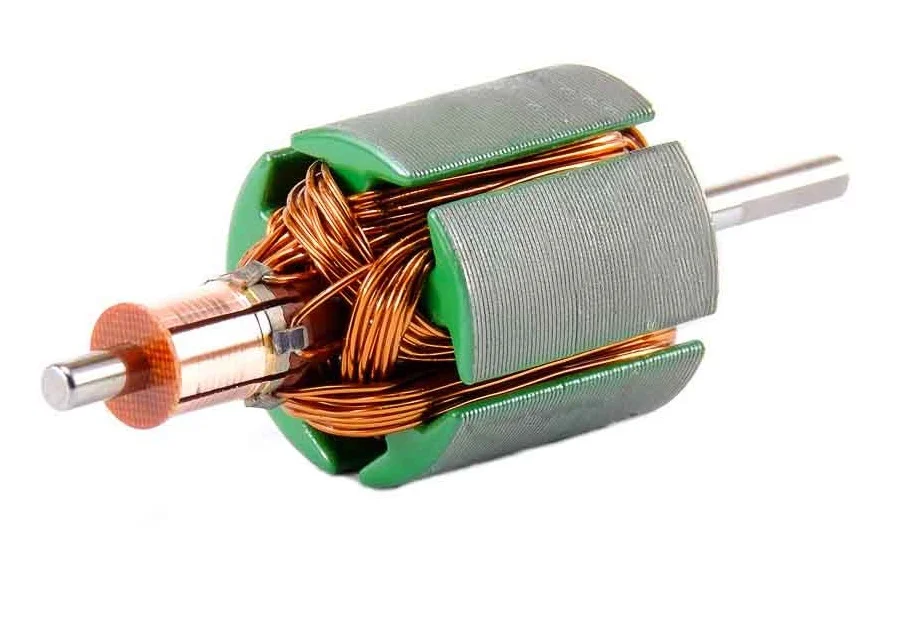 電樞鐵芯採用馬達應用的銅繞組