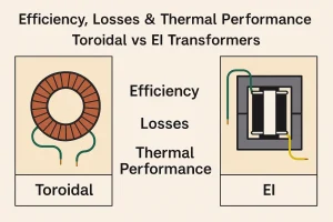 Efficiency and heat toroidal vs EI transformers