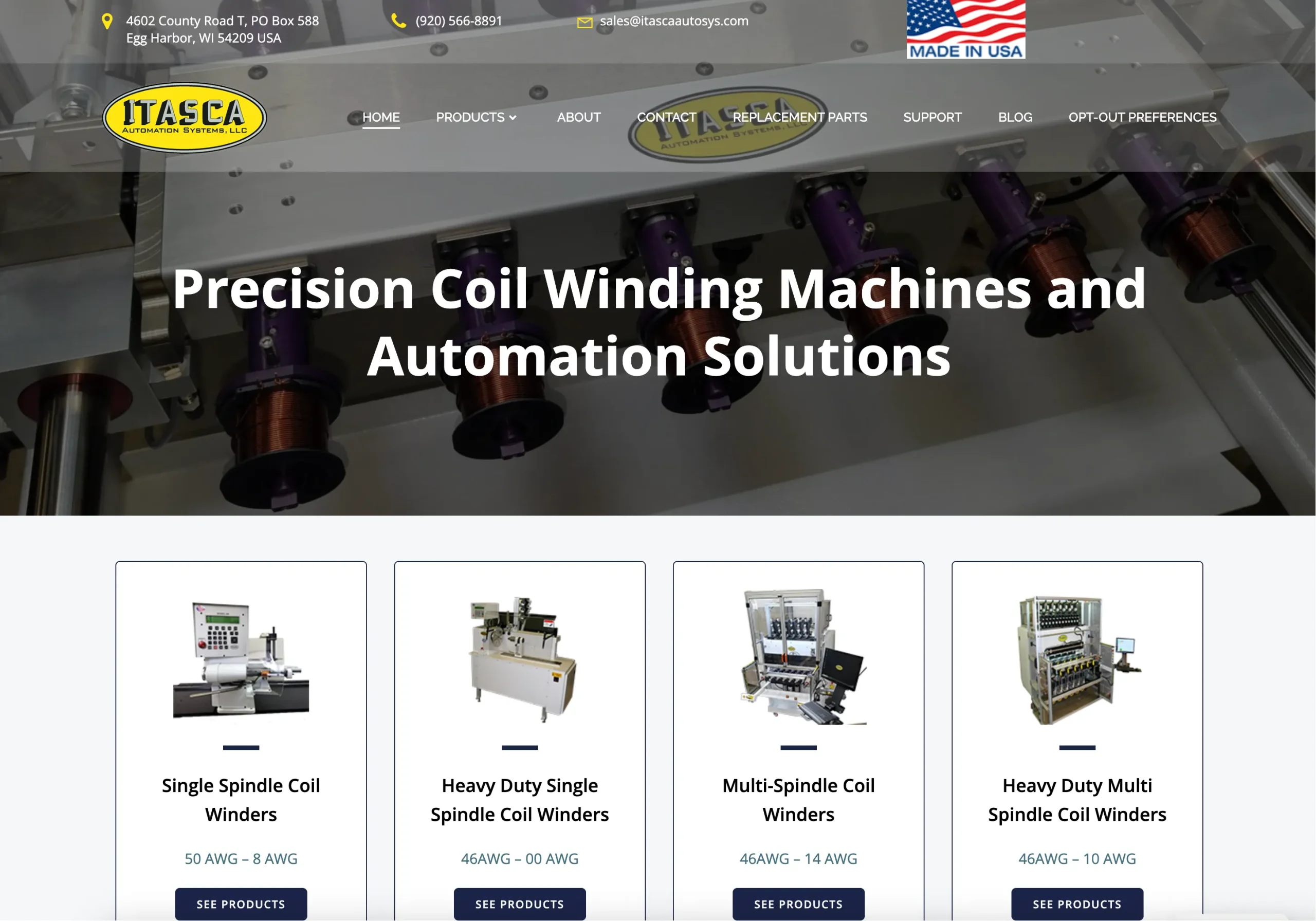 Itasca Automation Systems website