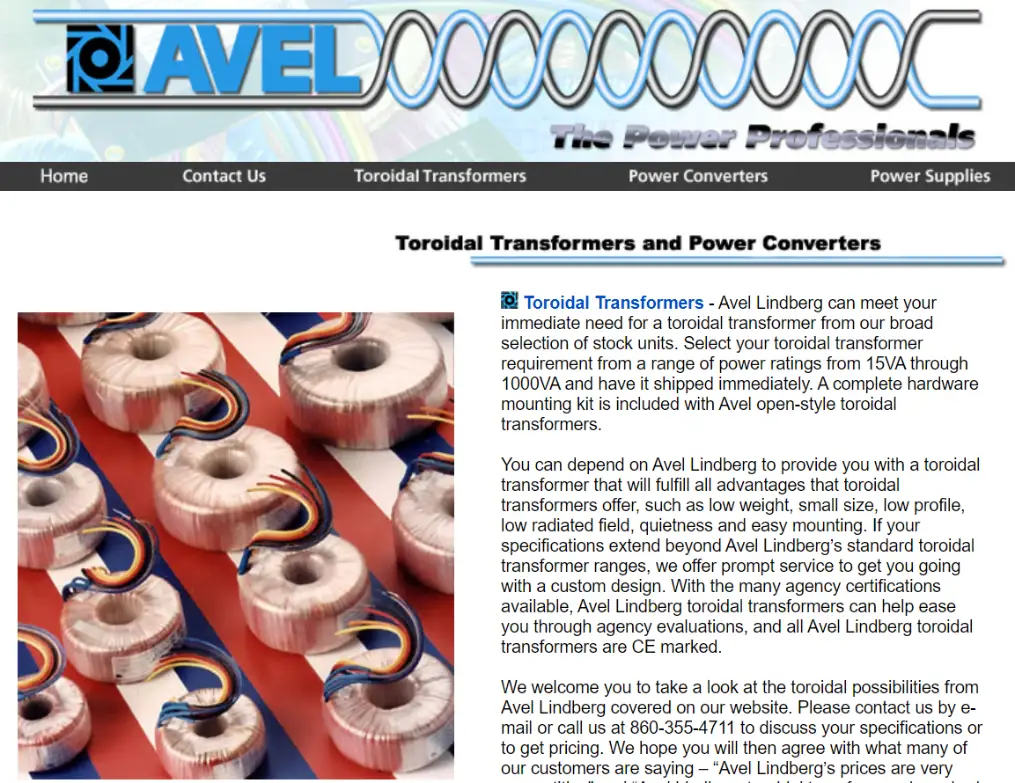 Avel Lindberg 環形變壓器製造商