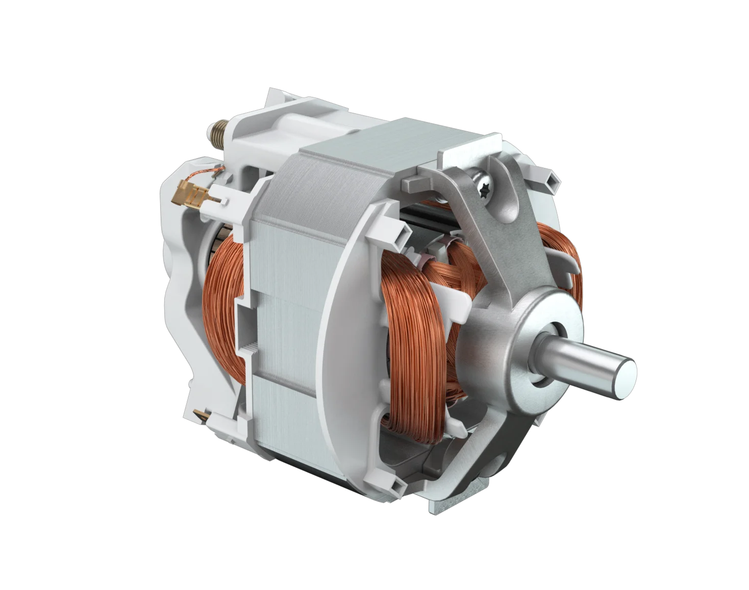 Поперечное сечение универсального двигателя с медными обмотками