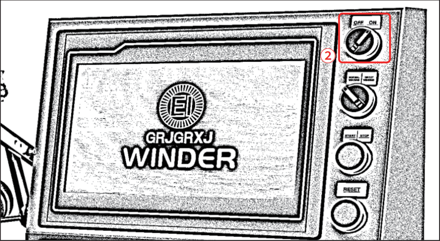 PLC捲線器安全啟動ONOFF開關